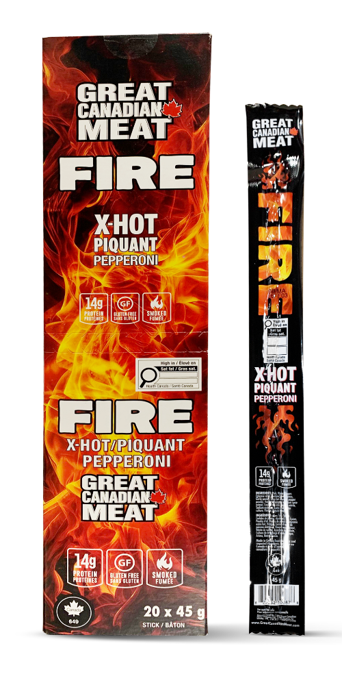 Fire X-Hot Pepperoni Stick Great Canadian Meat